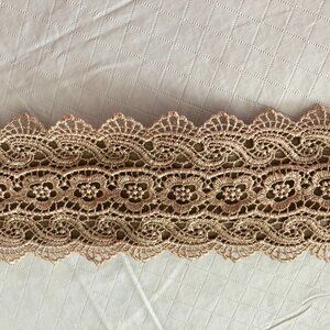 Boho lace and leather taupe wraparound belt (may be faux leather, no tags)